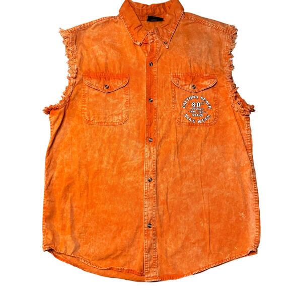 Daytona Bike Week 2021 Cutoff Button Down 2XL - Picture 4 of 4